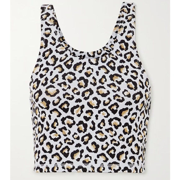 THE UPSIDE Cropped Leopard Jacquard Knit Tank sz XS - Picture 1 of 9